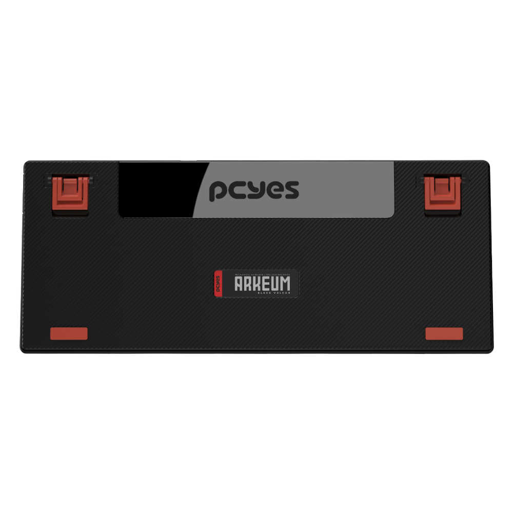 Teclado Gamer Mecanico PCYes Arkeum 75% Switch Blue Black Vulcan Preto / Cinza e Vermelho - AKBV75BBR