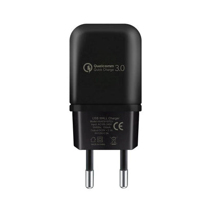 Kit Carregador de Parede Turbo Slim + Cabo Nylon Kevlar Preto USB Tipo C / USB 1,5m GShield - GS-8326