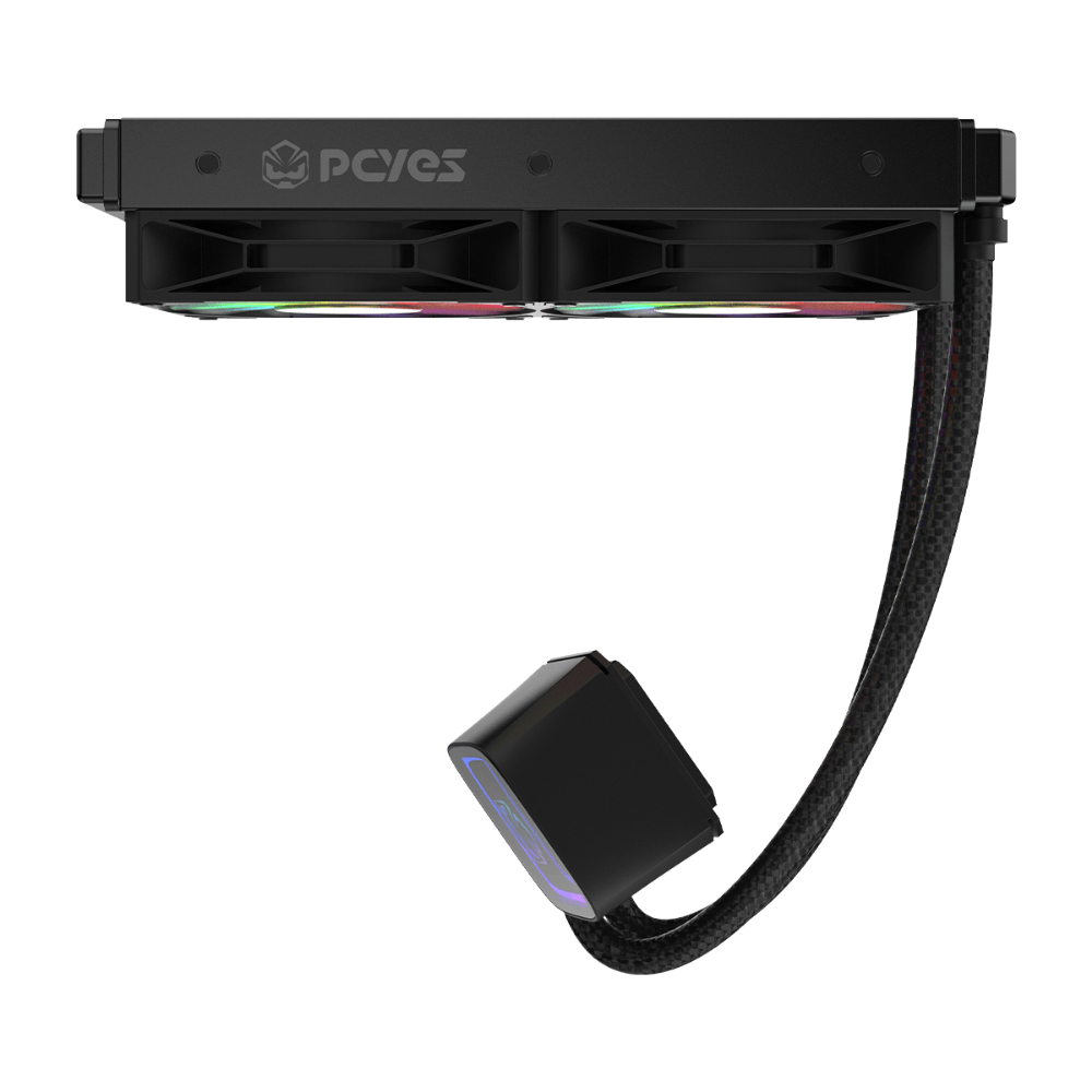 Water Cooler Dual Fan PCYes Tundra 240mm ARGB (Intel/AMD) Black Vulcan - WCTBV240