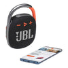 Caixa de Som Portátil Bluetooth JBL Clip 4 5W Preta e Laranja - JBLCLIP4BLKO