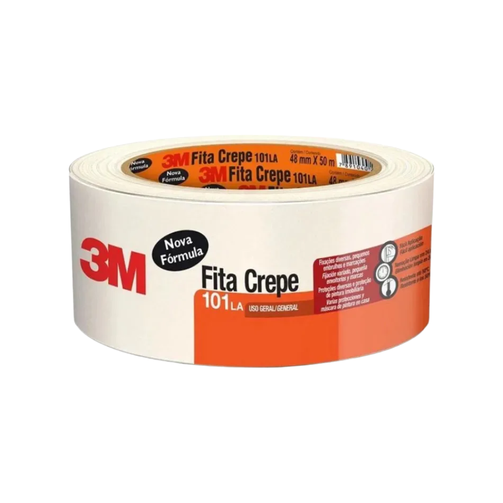 Fita Crepe 3M 48x50 101LA Bege - 84501