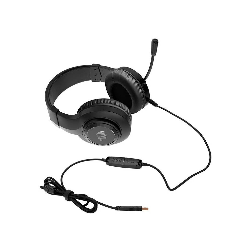 Headset Gamer Redragon Hylas USB / P2 7.1 Virtual Preto RGB - H371-RGB