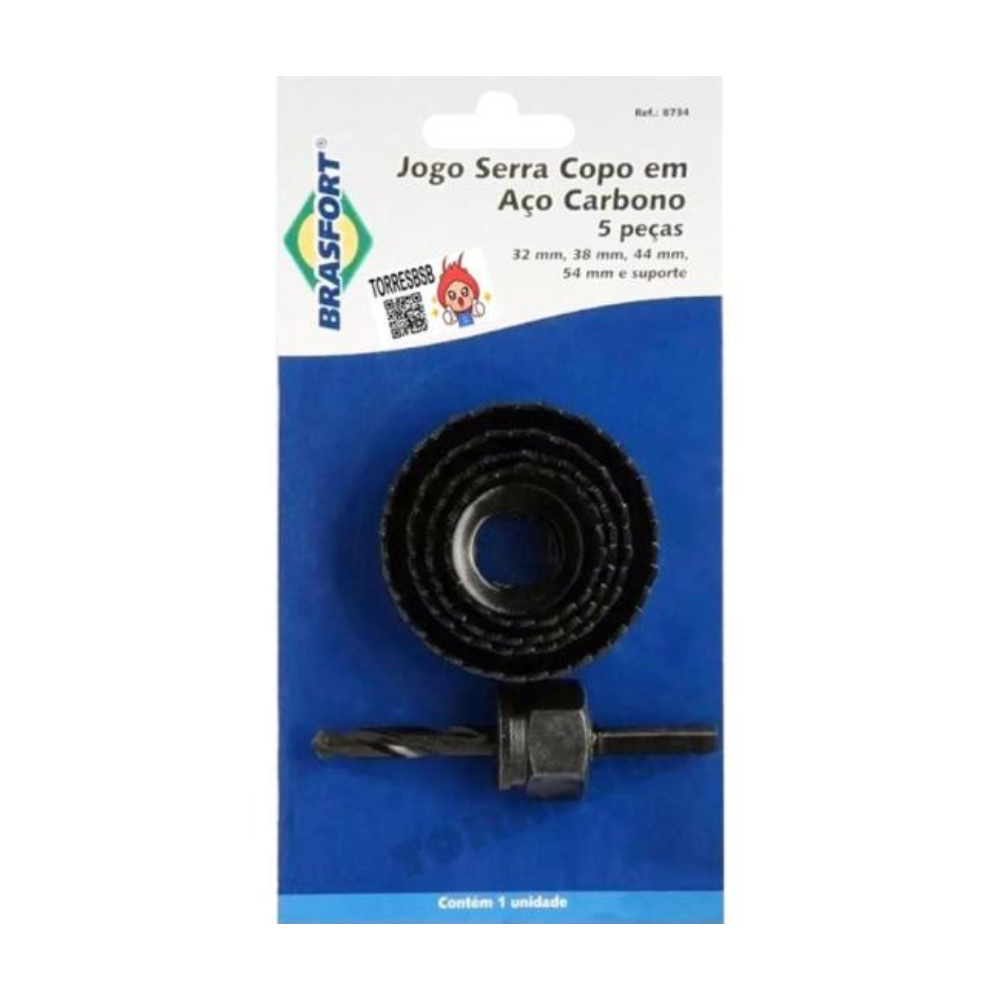 Kit Serra Copo 5 Laminas 32 a 54mm Brasfort - 44830