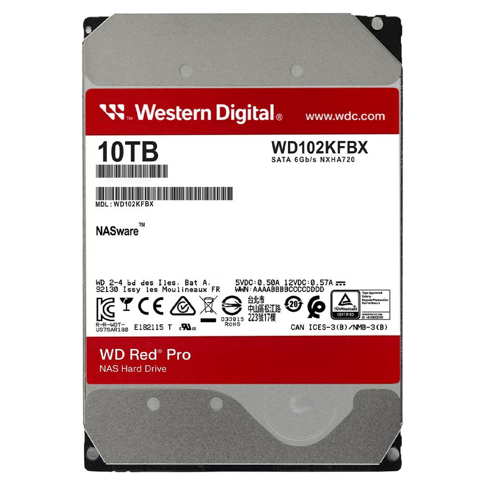 Hd Para Servidor Nas 10tb Western Digital WD Red Pro 3.5 Sata III 6gb/S 256mb - WD102KFBX
