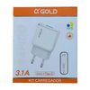 Carregador De Parede aGold USB + Cabo Usb Tipo C 3.1A - CA43-3 / Tipo-C