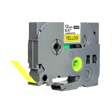 Fita Para Etiquetadora Brother Labelpros TZE-631 Amarela / Preta - Compativel