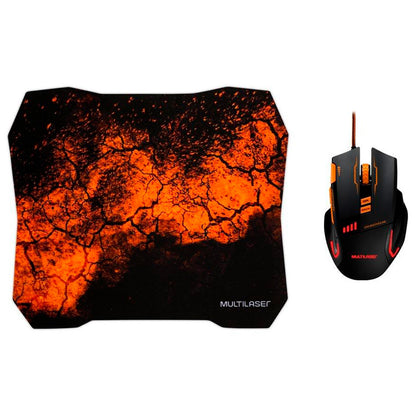 Kit Mouse + Mousepad Gamer Usb Multilaser Quickfire - MO256