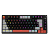 Teclado Gamer Mecanico PCYes Arkeum 75% Switch Blue Black Vulcan Preto / Cinza e Vermelho - AKBV75BBR