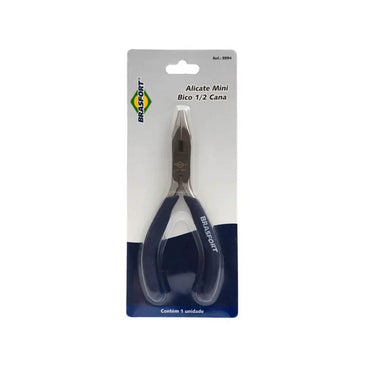 Alicate Mini Bico Meia Cana 6" Cabo Emborrachado Brasfort - 78145