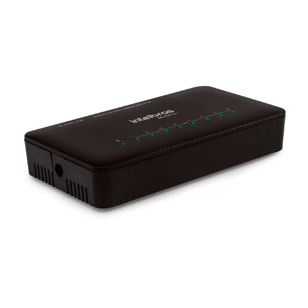 Switch 08 Portas Gigabit 10/100/1000 Mbps Intelbras Sg 800 Q+ - 4760079