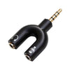 Adaptador de Som 1 P3 Macho para 2 P2 Femea - G-002