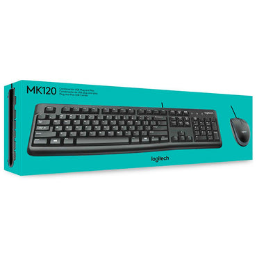 Kit Teclado E Mouse Com Fio Logitech Mk120 - 920-004429