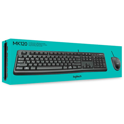 Kit Teclado E Mouse Com Fio Logitech Mk120 - 920-004429