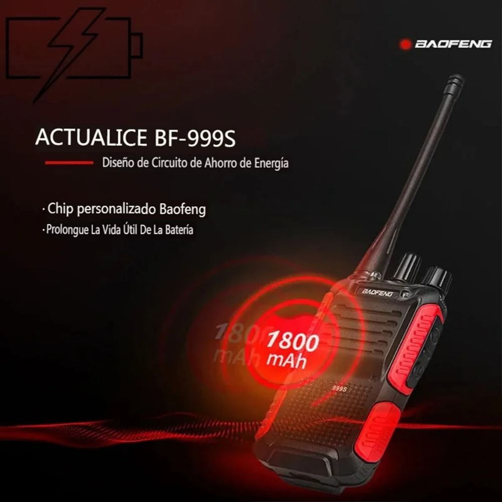 Radio De Comunicacao Walkie Talkie Baofeng Celark Bf-999s 15km 16 Canais Preto - CE-O1601