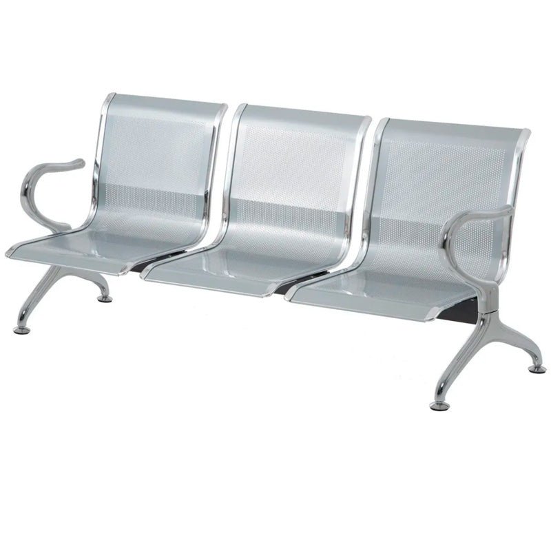 Banco Longarina em Aluminio 3 lugares - Truedata