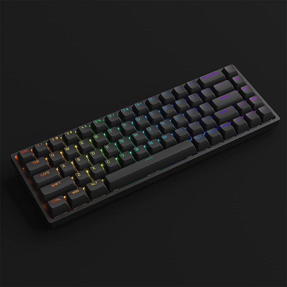 Teclado Gamer Mecanico Akko Asa 3068V2 Switch Jelly Pink RGB Preto