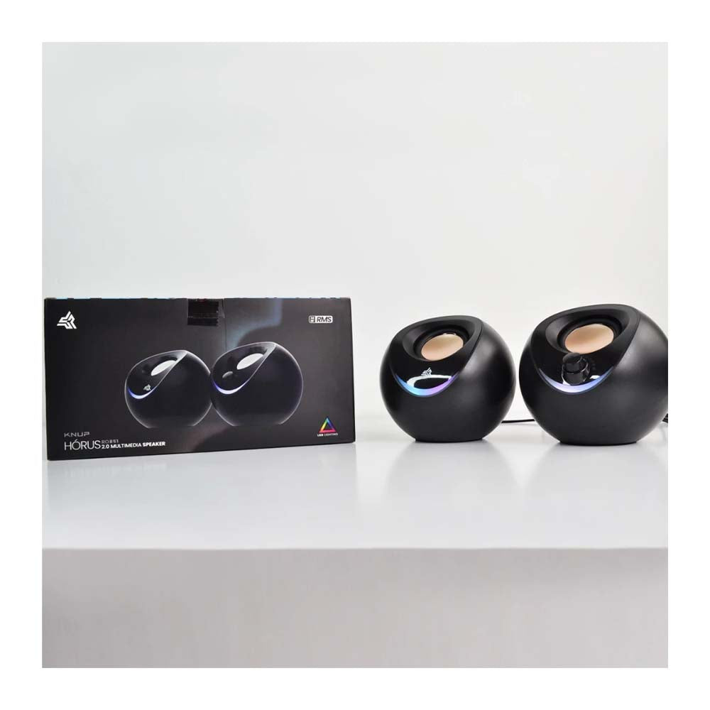 Caixa De Som Knup Horus 2.0 Multimidia 10W RMS C/ Led Usb e P2 - RO851