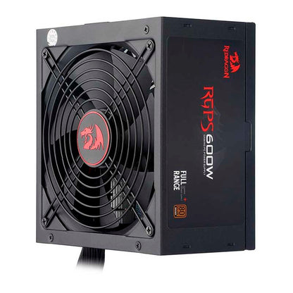 Fonte Real Atx Gamer 600w Redragon 80 Plus Bronze Pfc Ativo S/ Cabo Biv - GC-PS002-1