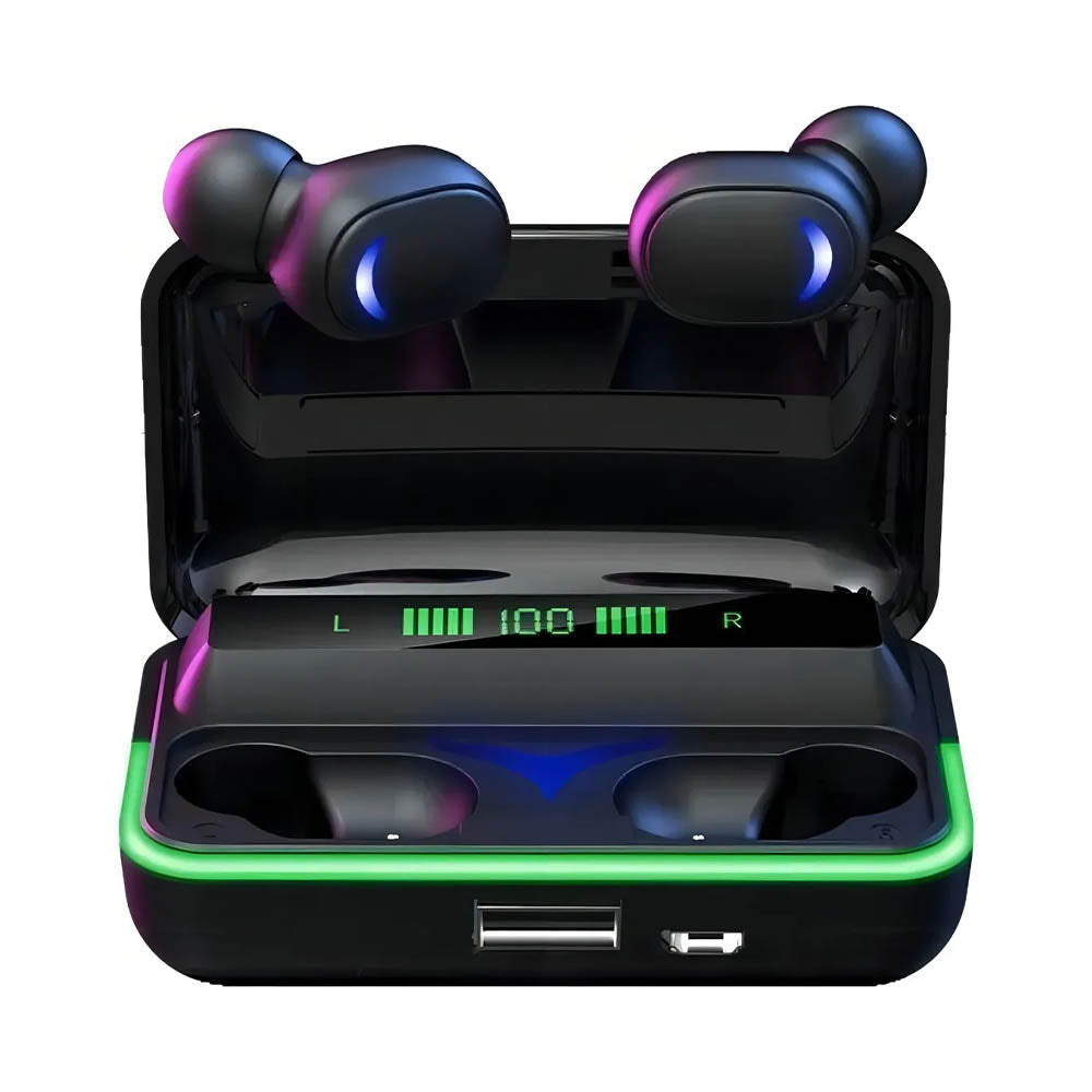 Fone De Ouvido Bluetooth aGold Preto C/ Estojo Carregador PowerBank - FN-B20