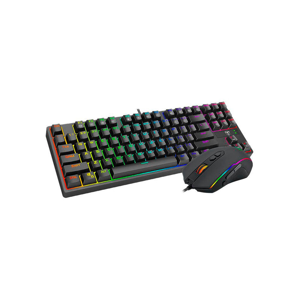 Kit Teclado e Mouse Gamer USB T-Dagger RGB Preto - T-TGS007