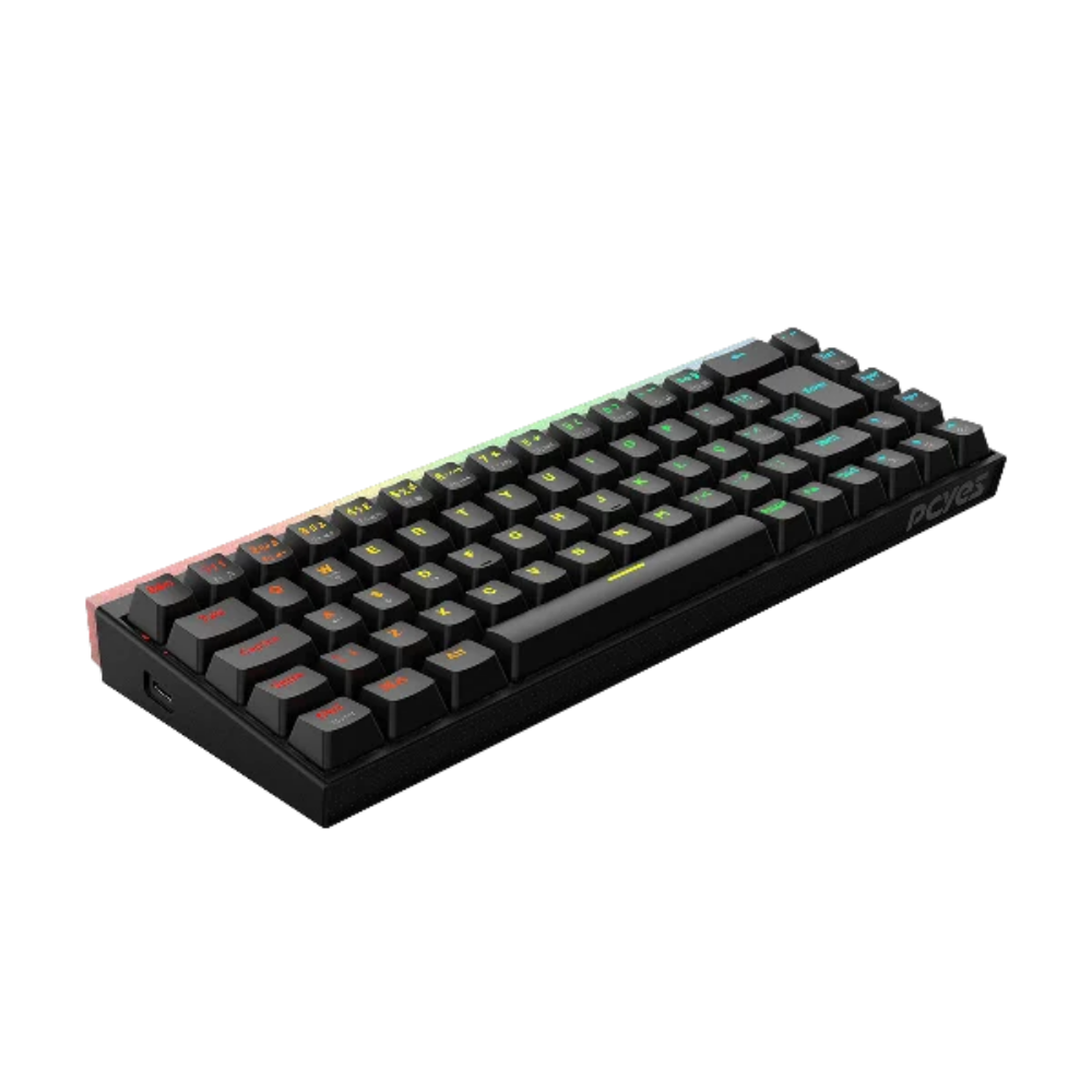 Teclado Gamer Mecanico PCYes Shiyan Black Vulcan 60% Switch Blue - TPSHBVBL