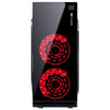 Gabinete Gamer VX Gaming Crater Com Lateral em Acrílico C/ 2x Fan 120mm Led Red - 29834