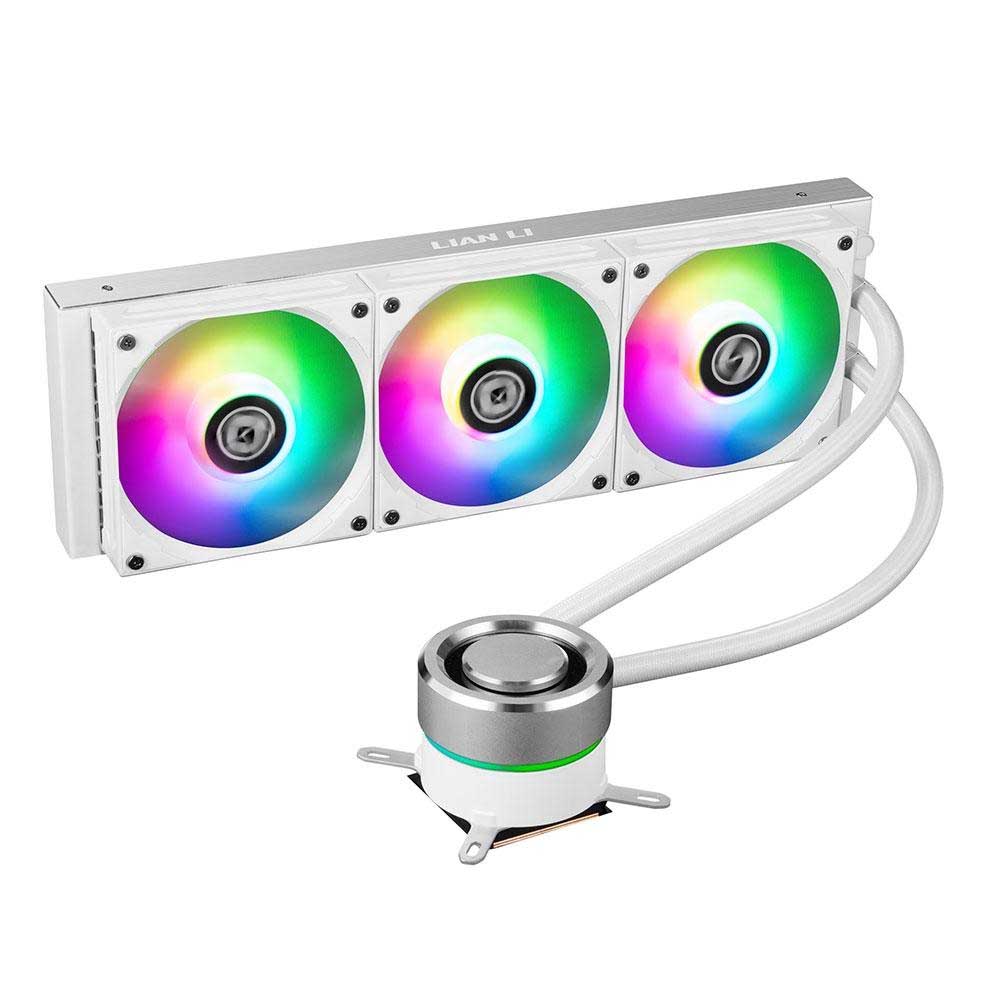 Water Cooler 3 Fans Lian Li Galahad RGB (Intel/AMD) Branco - GA-360A WHITE