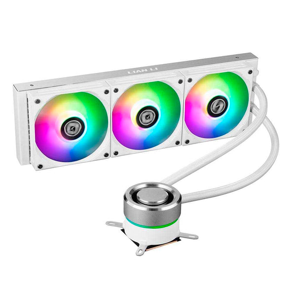 Water Cooler 3 Fans Lian Li Galahad RGB (Intel/AMD) Branco - GA-360A WHITE