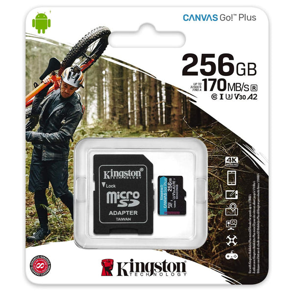 Cartão De Memória 256gb Micro Sd Card Kingston SD XC 4K - SDCG3/256GB