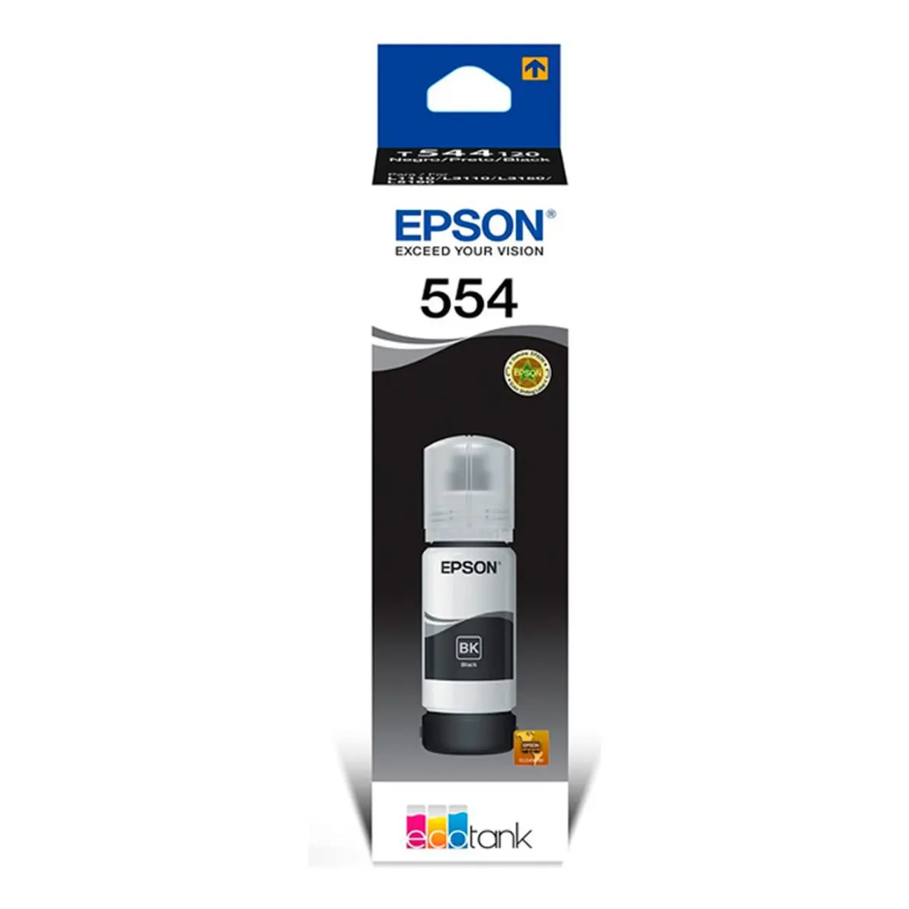 Refil De Tinta Epson T554120 70ml Preto - P/ L8160 L8180