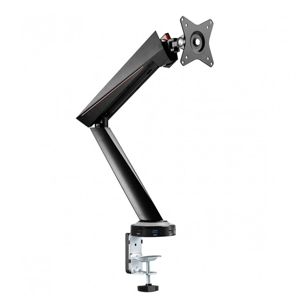 Suporte de Mesa Fixo para Monitor Gamer 17" a 32" Articulado C/ Pistão a Gás e Hub USB PCYes Preto - PSGAM1732