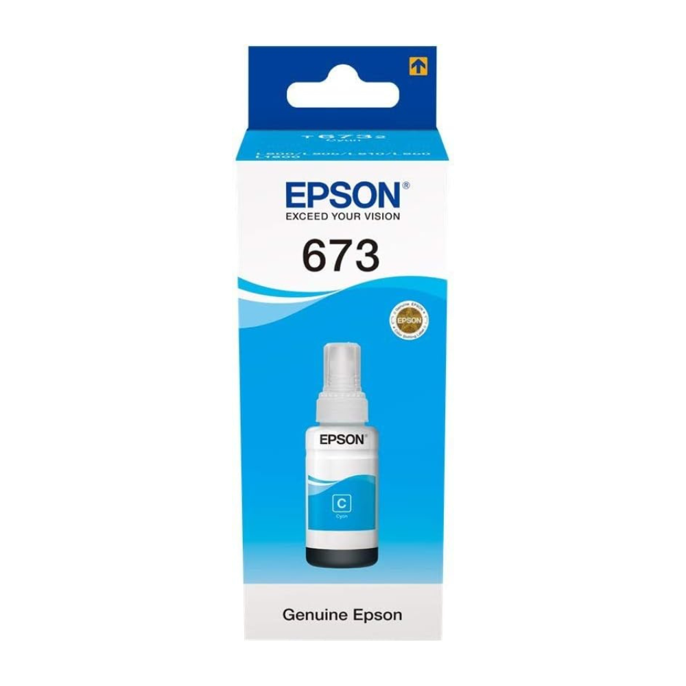 Refil De Tinta Epson T673220 - Ciano Para L800 L805 L810 L1800