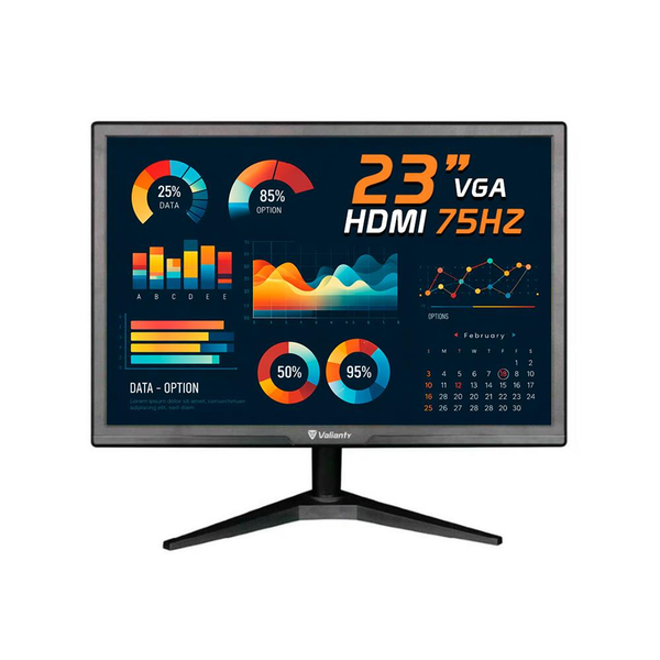 Monitor Led 23 Pols Valianty VT23X HDMI Vga 1920x1080 1000:1 75Hz - 21206