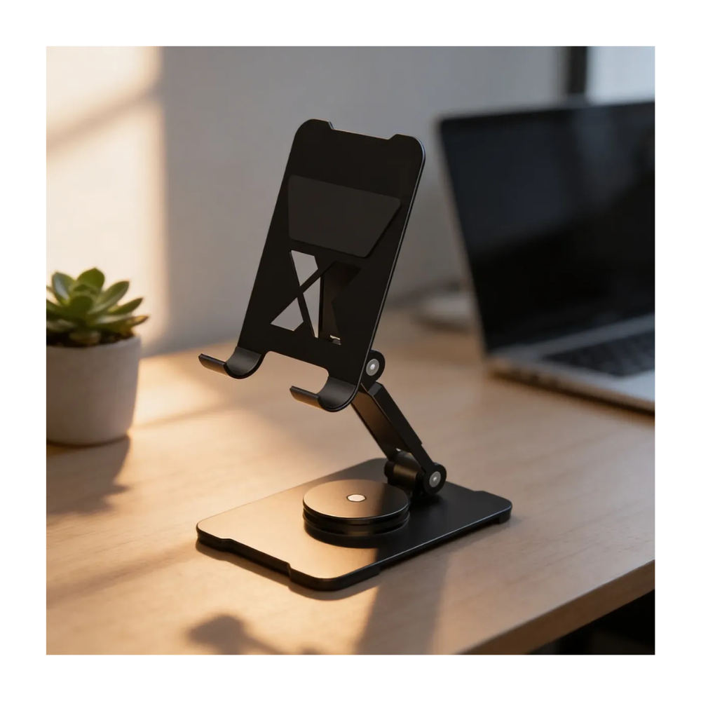 Suporte de Mesa Para Celular ou Tablet com Ajuste de Rotação e Inclinação - JYC-189