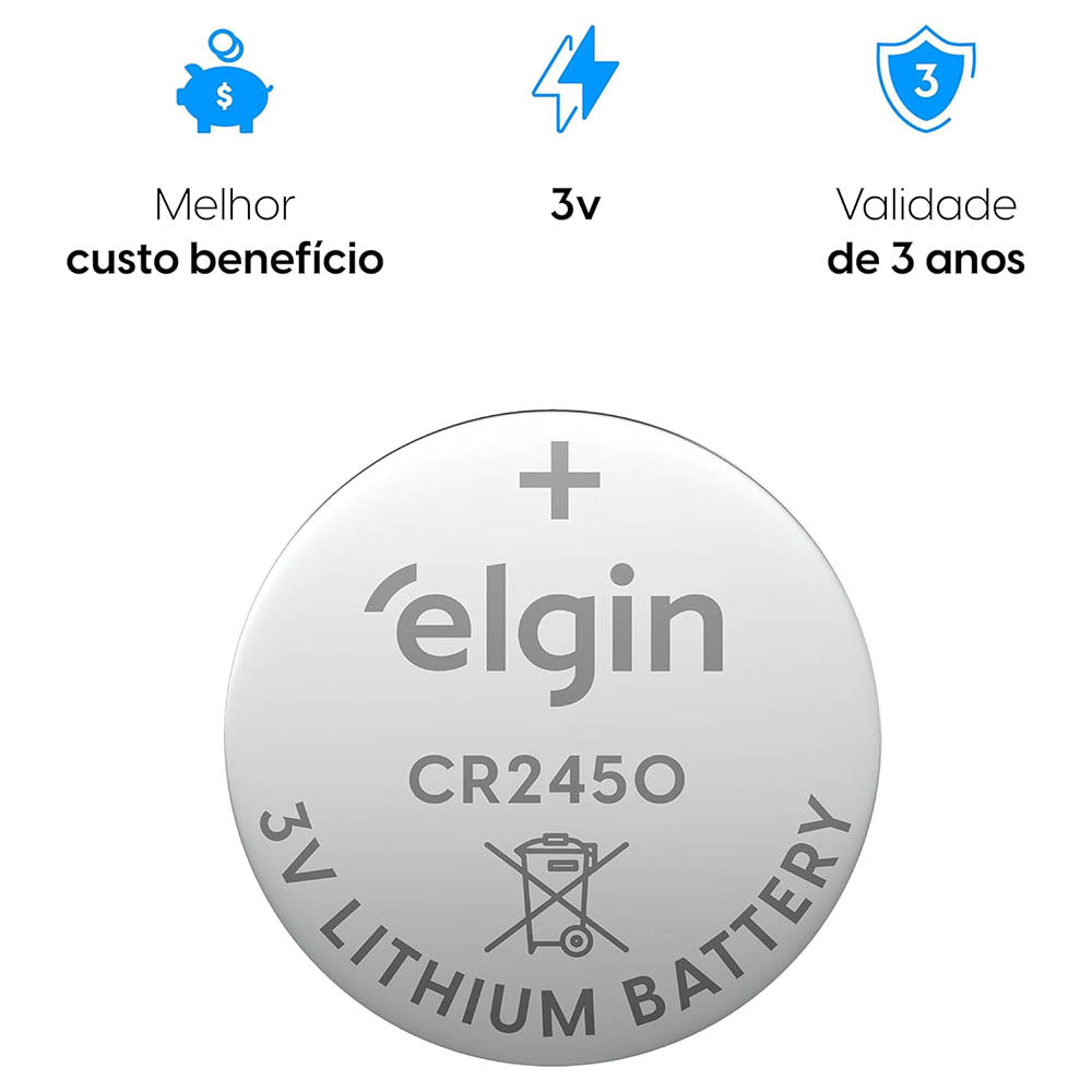 Bateria 3v Tipo Botão Cr2450 Intelbras