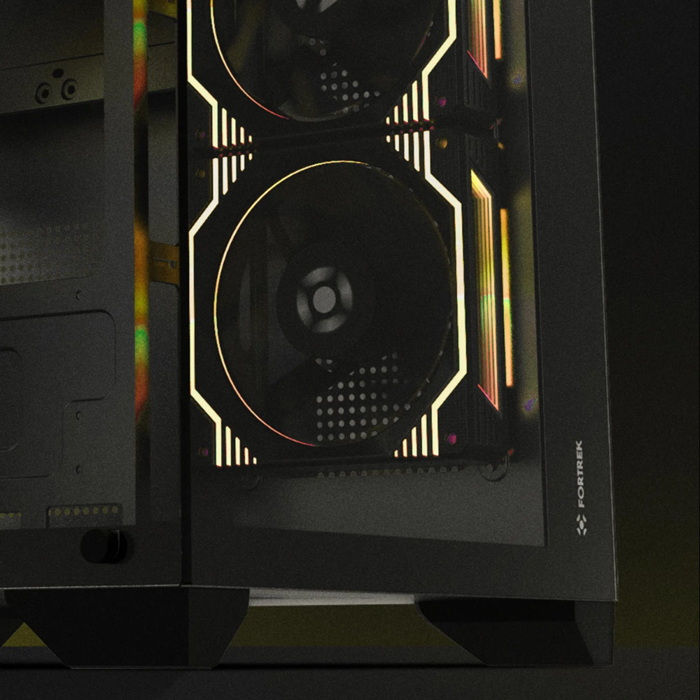 Gabinete Gamer Fortrek Mid Tower Clarity C/ Lateral Em Vidro Temperado Preto - 83456