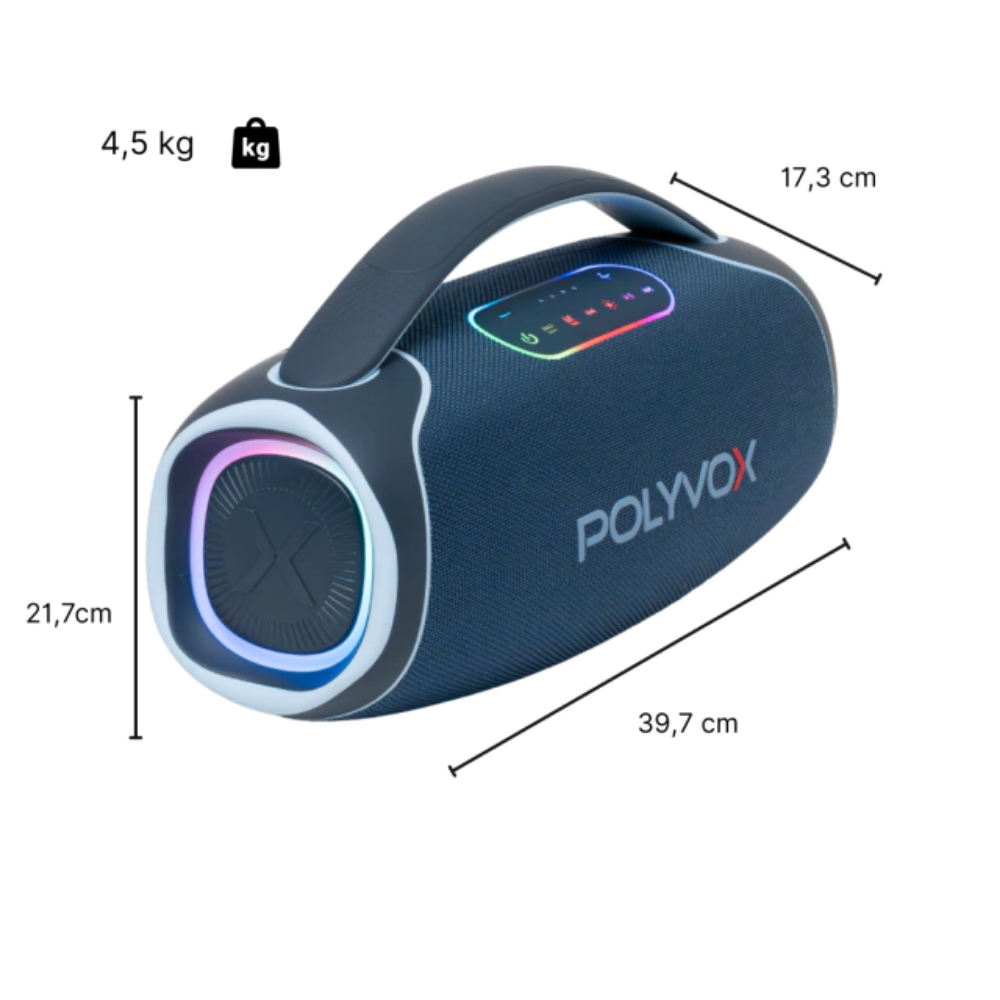 Caixa De Som Bluetooth Polyvox Boombox 140w Azul - XB-2