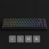 Teclado Gamer Mecanico Akko Asa 3068V2 Switch Jelly Pink RGB Preto
