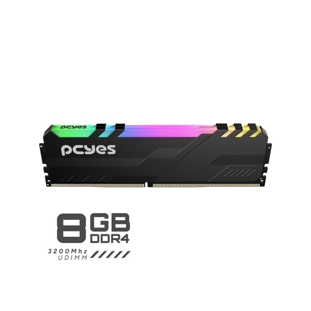 Memoria Ddr4 8gb 3200mhz PCYes Gamer Udimm Preta C/ RGB - PM083200D4BR Truedata