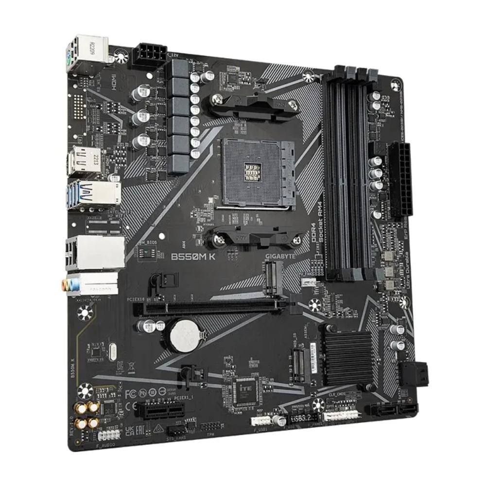 Placa Mae Gigabyte UD B550M K AMD AM4 Ddr4 Hdmi Displayport M.2 Usb 3.2 - B550M K