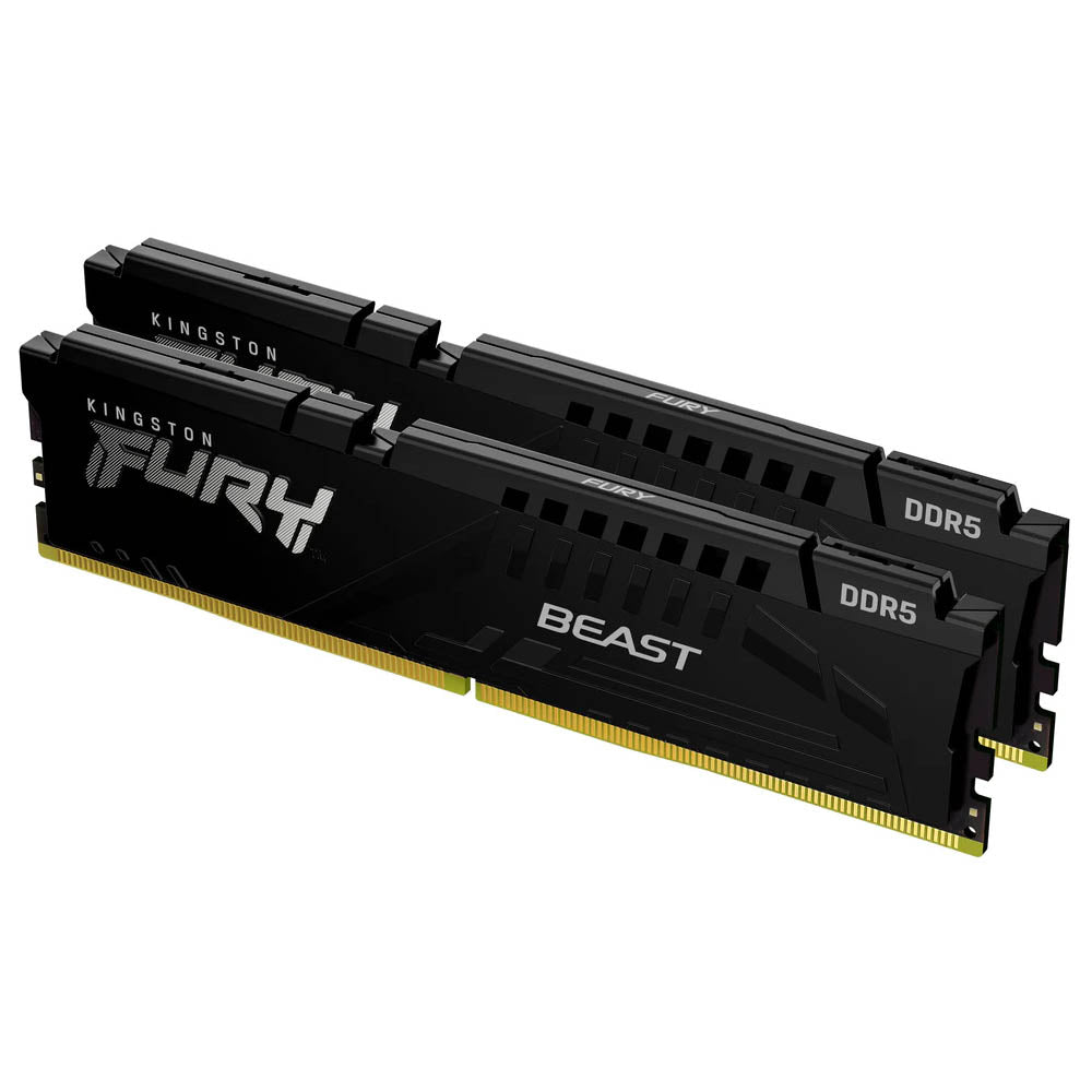 Memoria para Desktop DDR5 Gamer 32gb (Pack C/ 2 Pentes 16Gb) 5600Mhz Kingston Fury Beast Black - KF552C40BBK2-32 Truedata