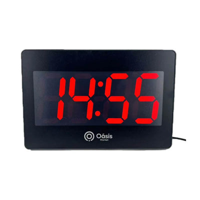 Relogio De Parede e Mesa 30cm Led Digital Hora Calendário Temperatura  Oasis - OIH-6205