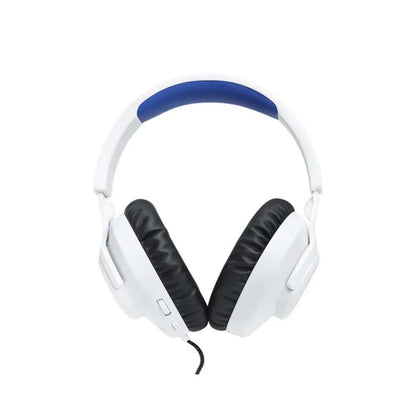 Headset Gamer Jbl Quantum 100 M2 P3 C/ Microfone Removível Branco / Azul - JBLQ100PWHTBLU