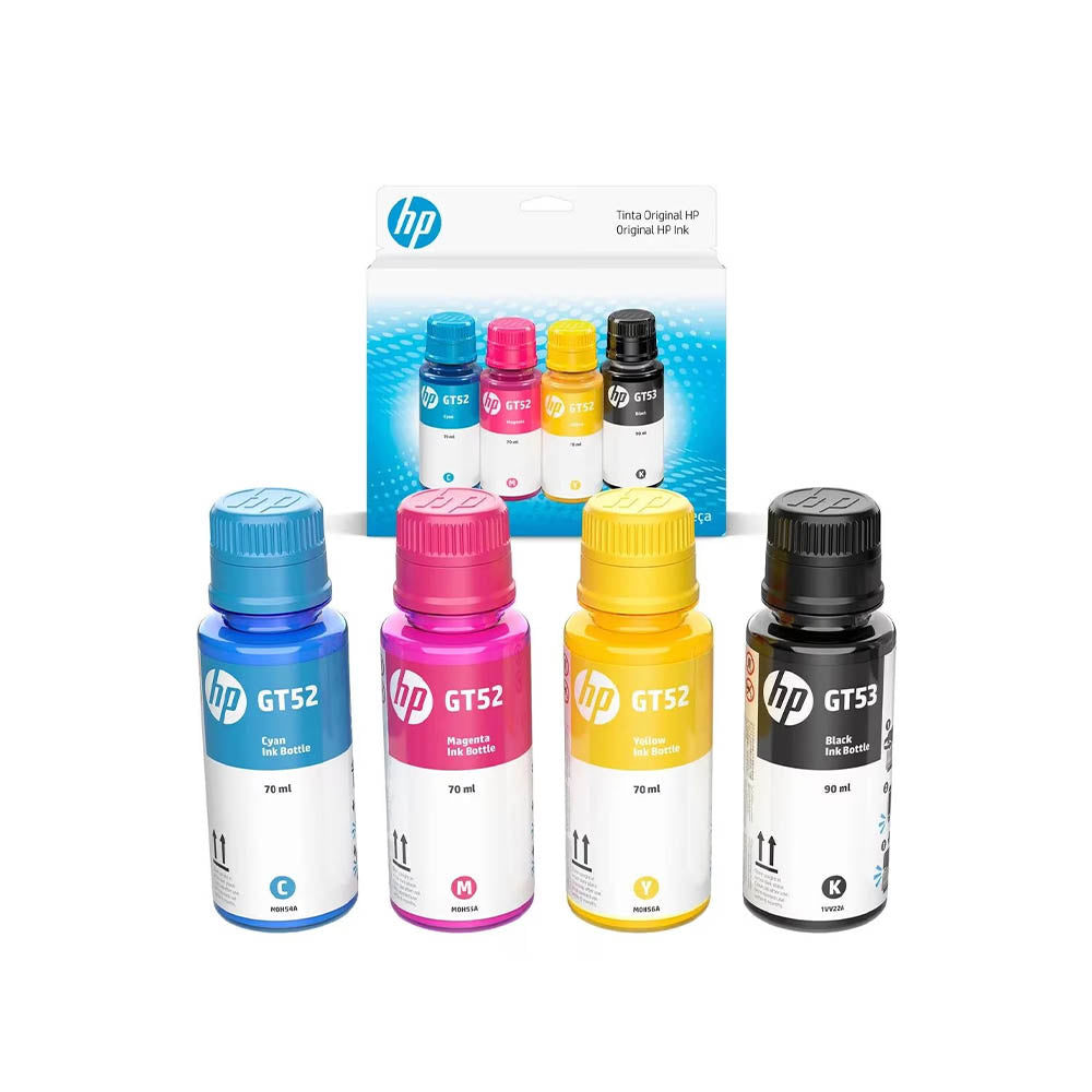 Kit Refil De Tinta C/ 4 Garrafas HP GT52 GT53 4 Cores - 9F3N4AL