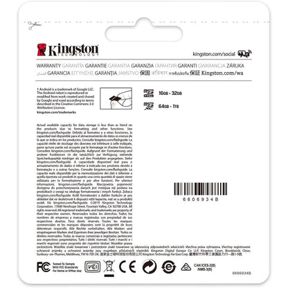 Cartão De Memória 256gb Micro Sd Card Kingston Cl 10 - SDCS2/256GB