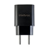 Carregador De Parede com 1 Saída Usb 2,4A + 1 Saída Tipo C PD 20W Intelbras EC11 Preto - 4820106