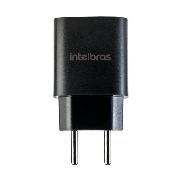Carregador De Parede com 1 Saída Usb 2,4A + 1 Saída Tipo C PD 20W Intelbras EC11 Preto - 4820106
