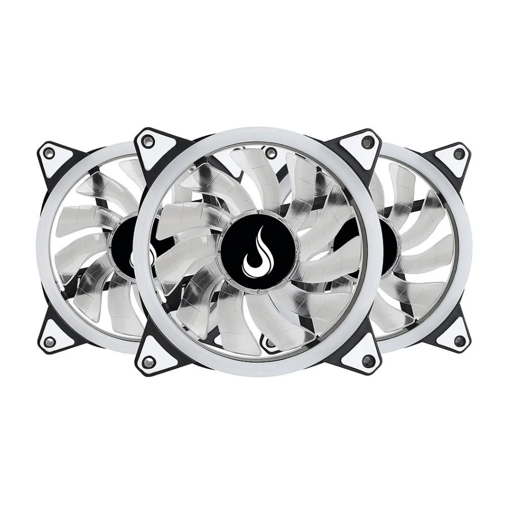 Kit 3x Cooler Fan  Rise Mode Energy ARGB  120mm  1650rpm + Controladora  - FN-02-RGB-5V