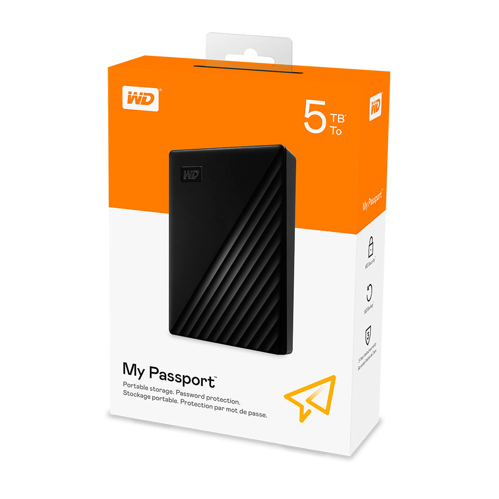 Hd Externo 5tb Western Digital My Passport Usb 3.0 Preto - WDBPKJ0050BBKWESN