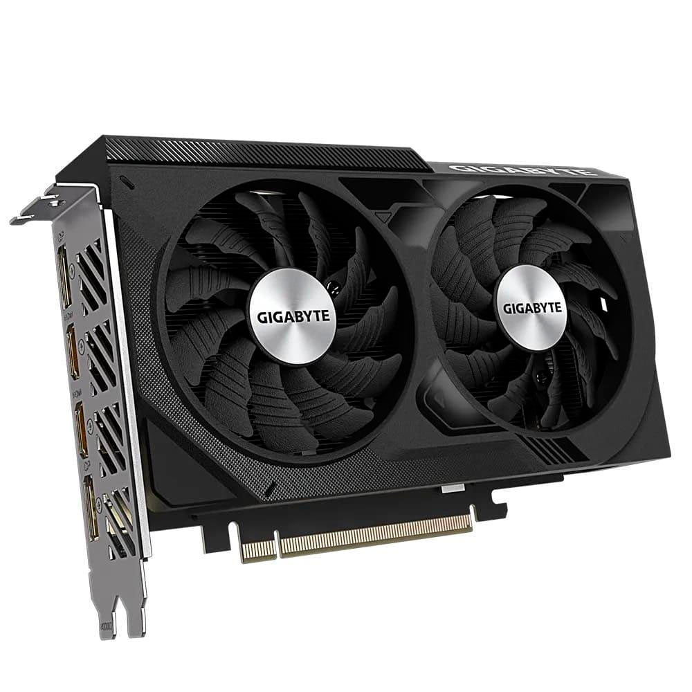 Placa De Video 8Gb RTX 4060 Gddr6 Gigabyte Windforce Nvidia GeForce 128bits 2460mhz 2x Displayport 2x Hdmi - GV-N4060WF2